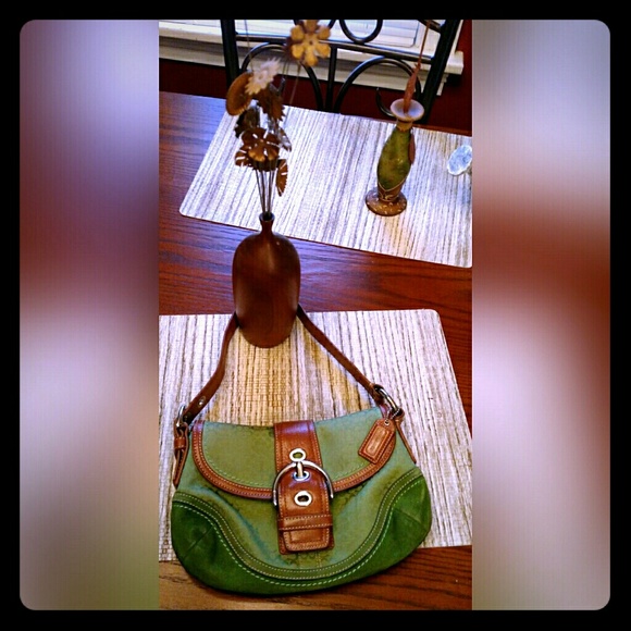 Coach Handbags - Coach green shoulder bag